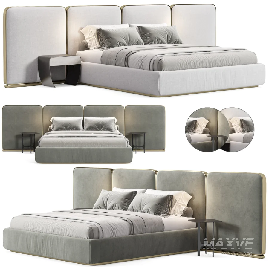 Gem Upholstered King Queen Bed 2 - Image 7
