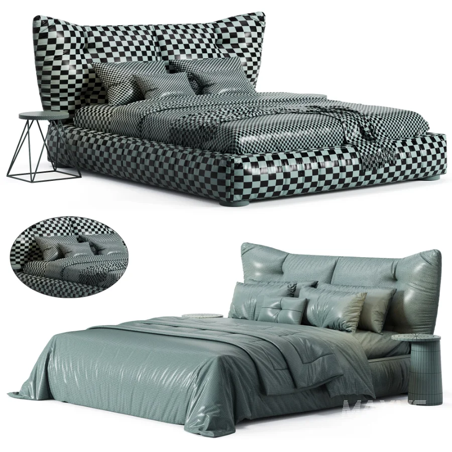 Euroa Suede Fabric Wide Upholstered Headboard Luxury Bed - Image 5