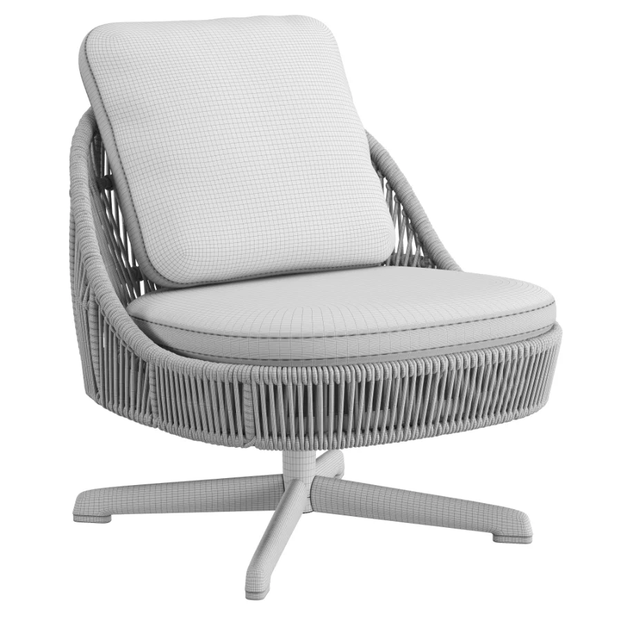 Sendai Cord Outdoor Lounge Armchair - Image 7