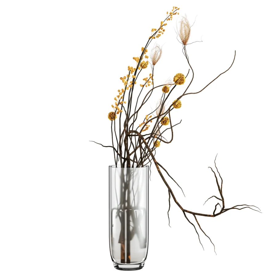 Yellow flowers in vase - Image 2
