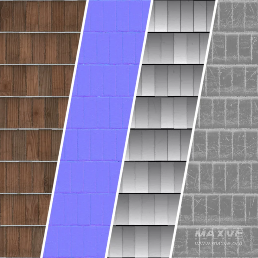 D264 Wood Roofing by Snow – Sbsar Seamless PBR 4k - Image 2