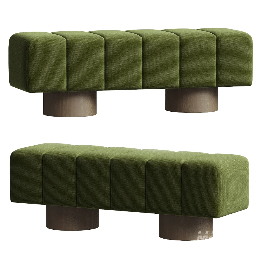 Marlon Dining Bench With Wooden Base - Image 2