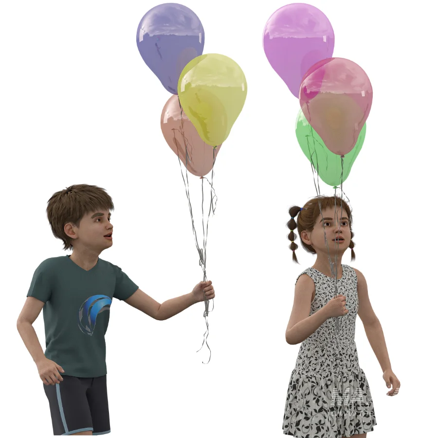 kids with balloon - Image 4