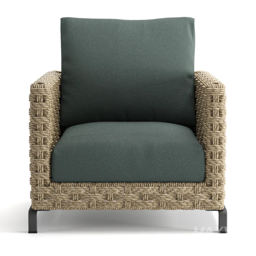 Ray Outdoor Natural Armchair - Image 4