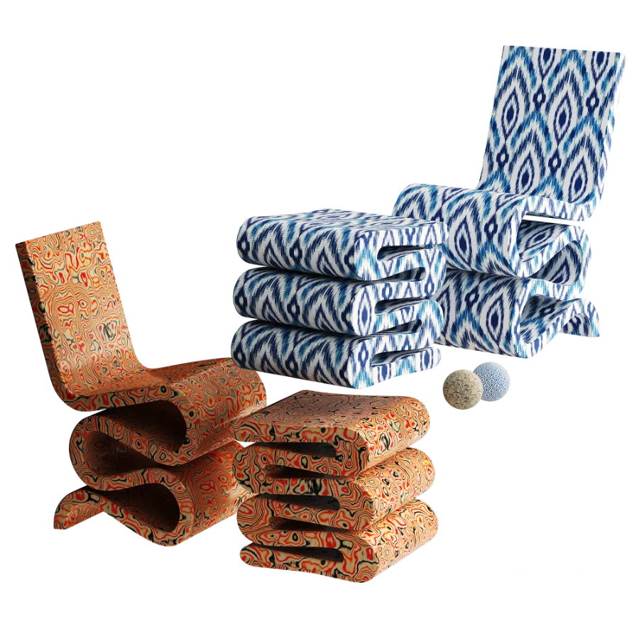 Wiggle Side Chair and Stool - Image 3