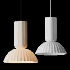 Jeanne Fluted White Porcelain Dome Pendant Light - Thumbnail 8
