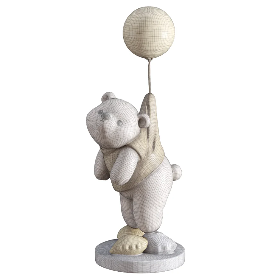 Minimalist Art Toy Bear Status Balloon - Image 2
