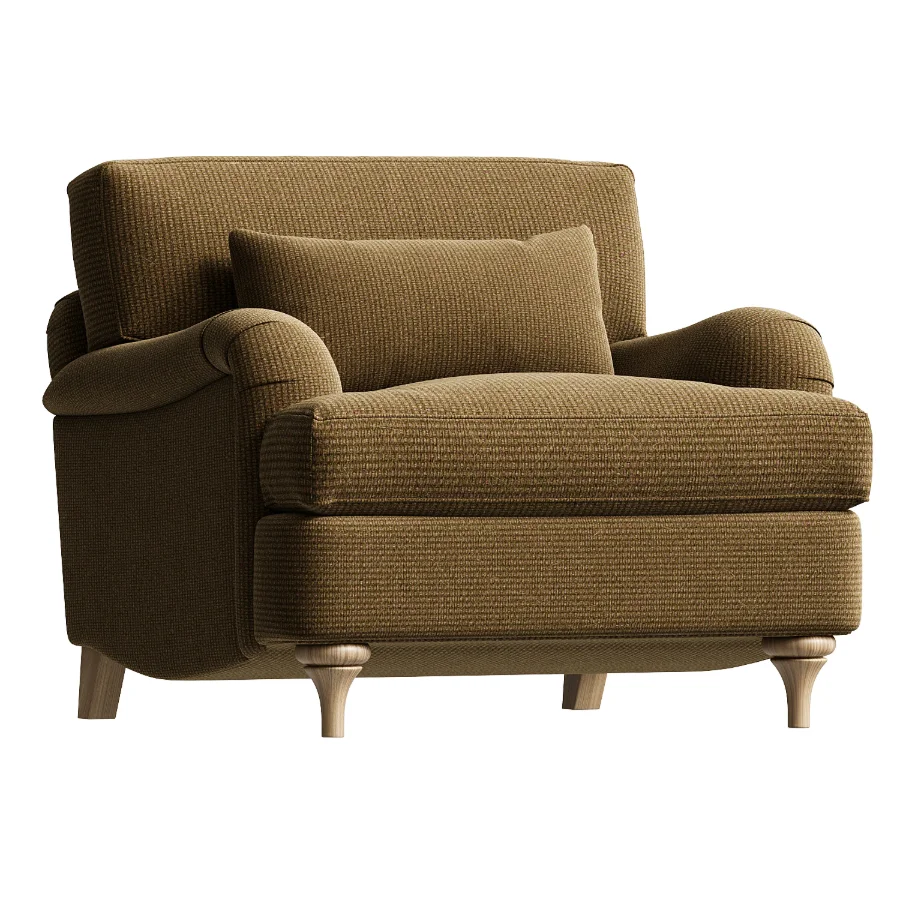 Daphnis Seaweed Velvet Sofa 1 Seater - Image 4