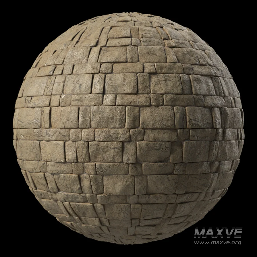 D314 Decorative Slat Stone wall – Sbsar Pbr 4k Seamless - Image 3