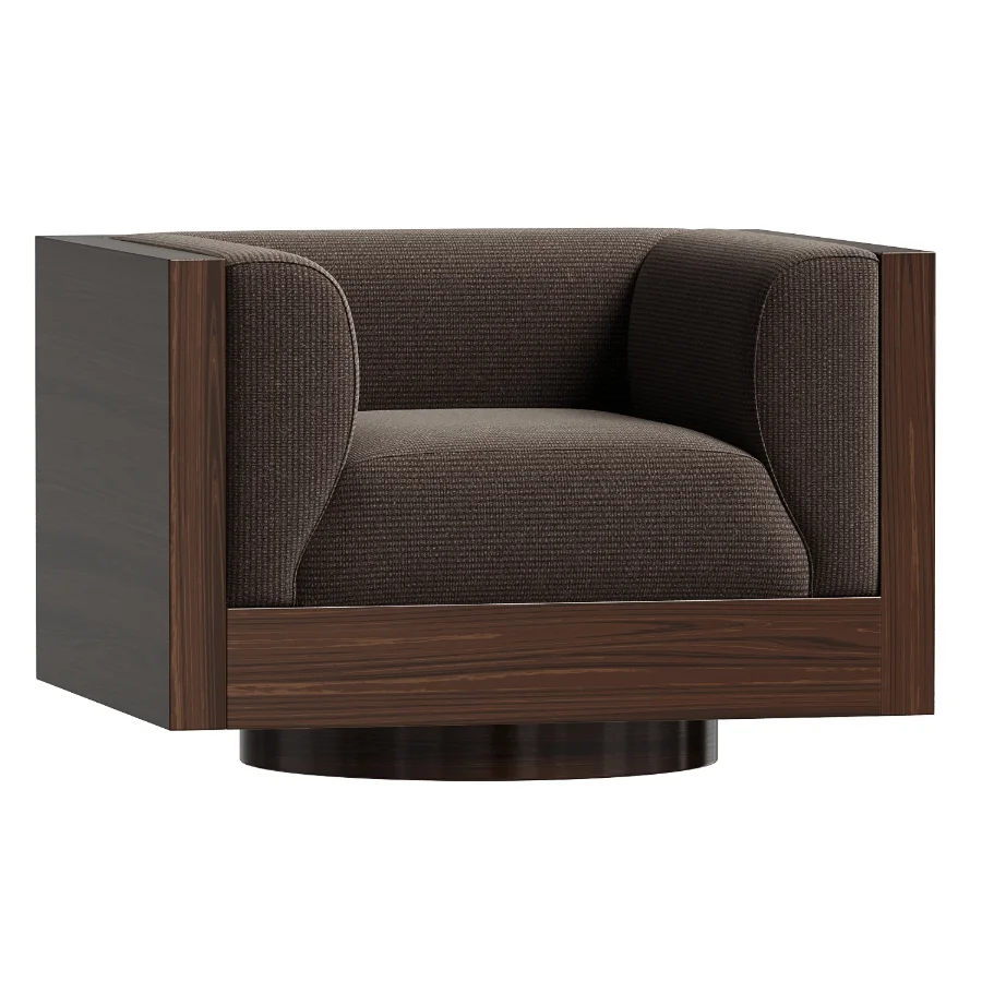 Eucalyptus Veneer Swivel Chair Sebastian - Image 4