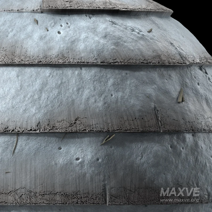 D265 wood Roofing by Snow – Sbsar Seamless PBR 4k - Image 5