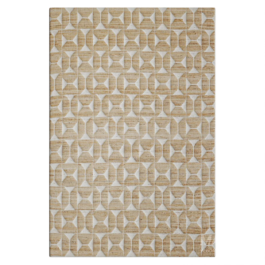 Elle Geometric Area Rug in Ivory - Image 2