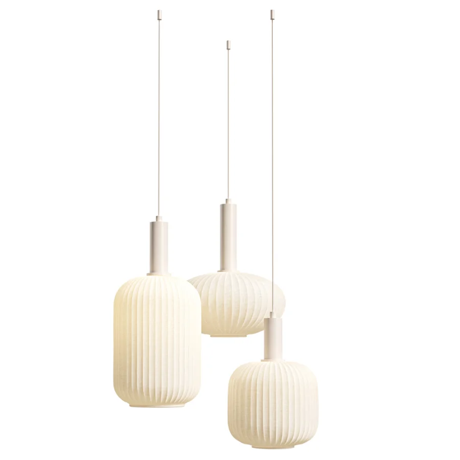 Cluster Pendelleuchte Candela aus Opalglas - Image 3