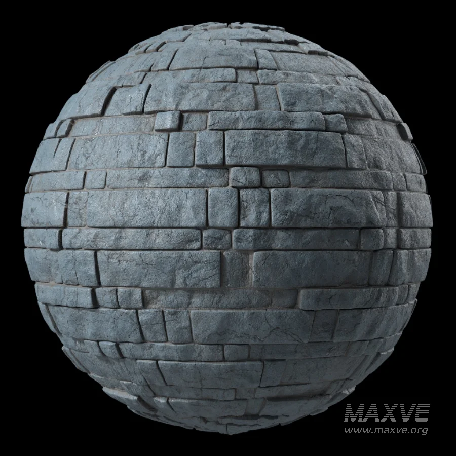 D315 Decorative Slat Stone wall – Sbsar Pbr 4k Seamless - Image 3