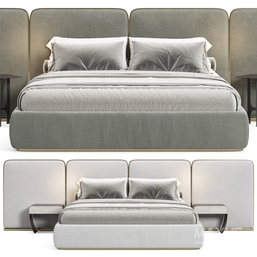 Gem Upholstered King Queen Bed 2 - Image 2