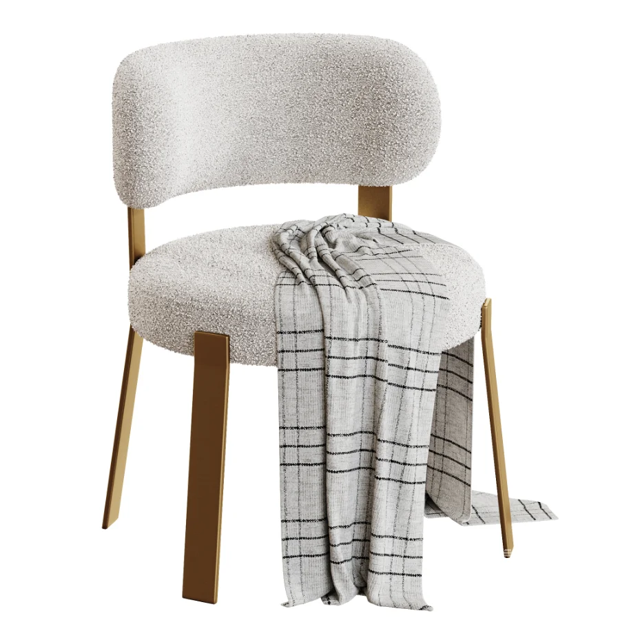 Boucle Dining Chair - Image 1