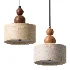 Traditional Japanese Travertine Cylinder Pendant Light - Thumbnail 4