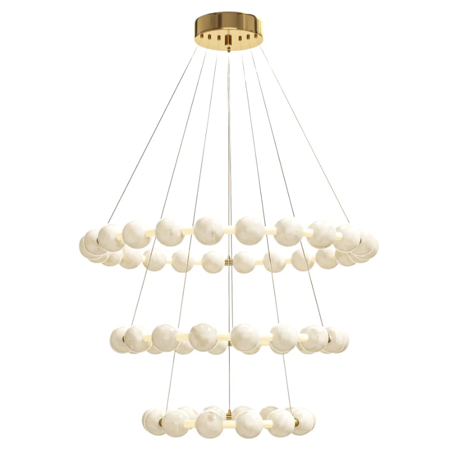 pendant lamp Художественные светильники из испанского алебастра для гостиной. - Image 3