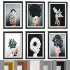 D145 27 Art Frames Flower Head And Feather Head - Thumbnail 4