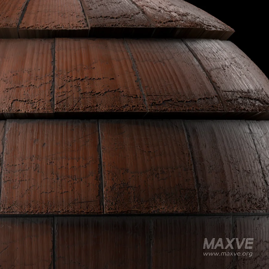 D262 Wood Roofing by Snow – Sbsar Seamless PBR 4k - Image 2