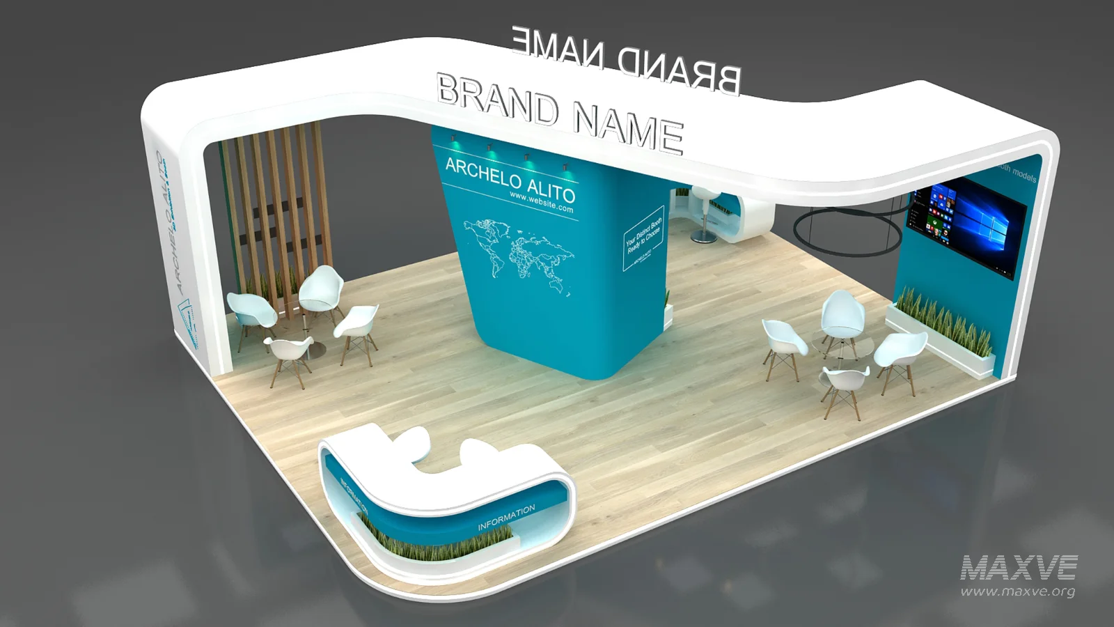 booth 3d model - Image 7