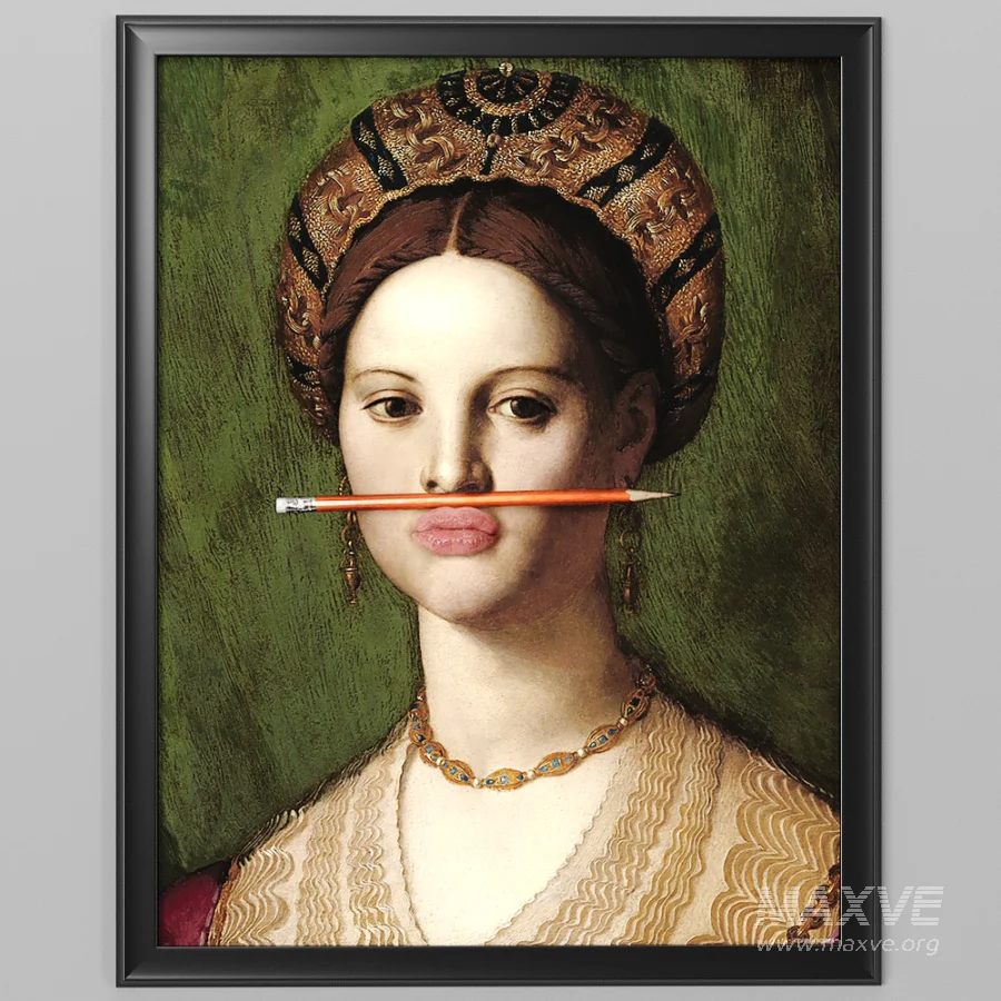 D169 the Orange Pencil Canvas Print - Image 4
