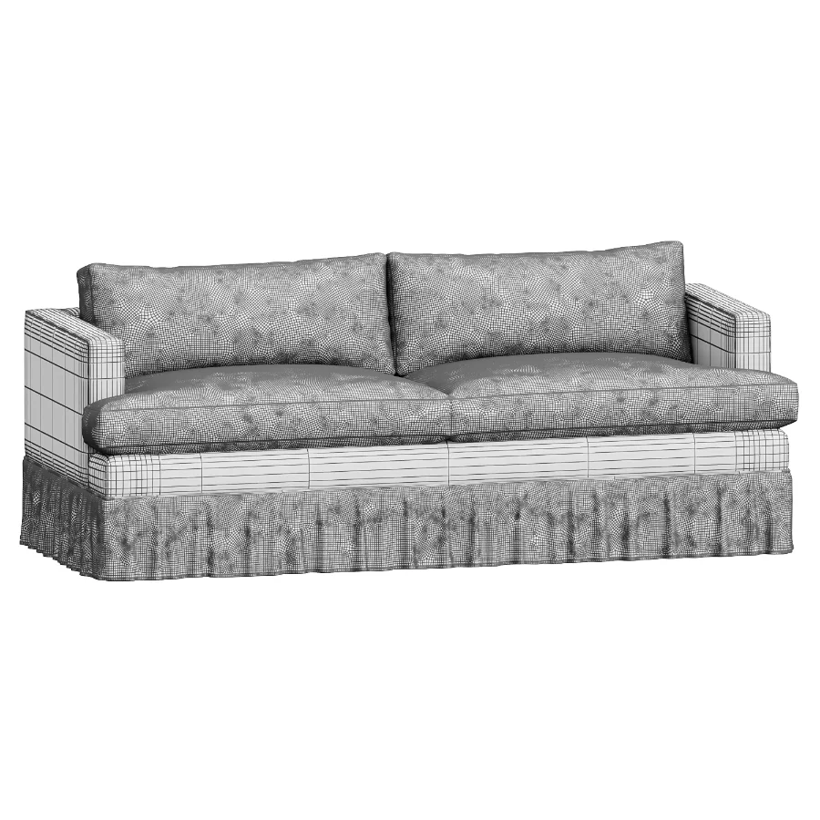 Bowen Sorrento Stripe Ruffle Sofa - Image 4