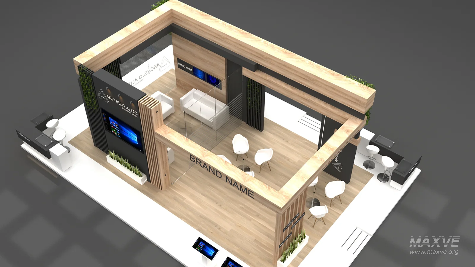 booth 3d model - Image 4
