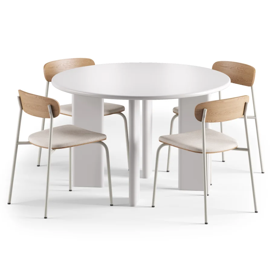 Cove Fabric Dining Chair and Mara Round Dining Table - Image 5