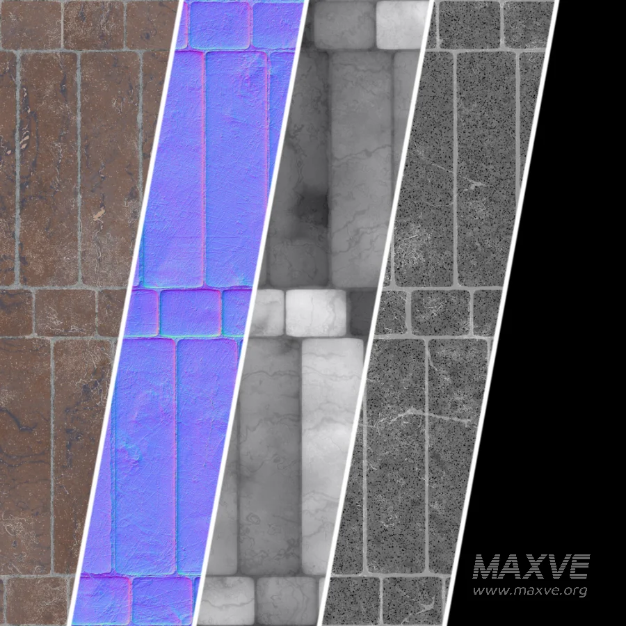 D319 Decorative Slat Stone wall – Sbsar Pbr 4k Seamless - Image 2