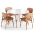 Lando Leather Dining Chair and Oia White Marble Dining Table - Thumbnail 7