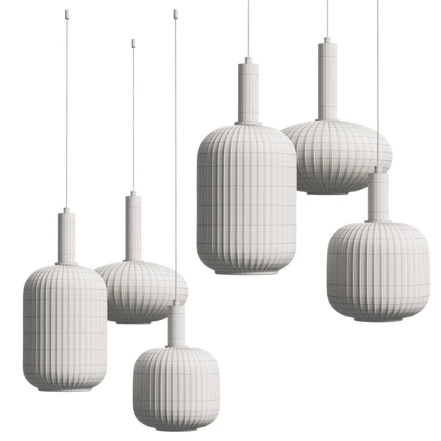 Cluster Pendelleuchte Candela aus Opalglas - Image 6