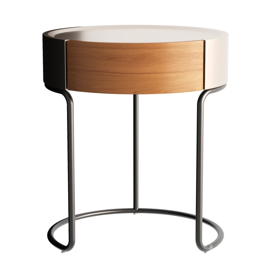 Marcos Scandinavian Round Side Table - Image 1