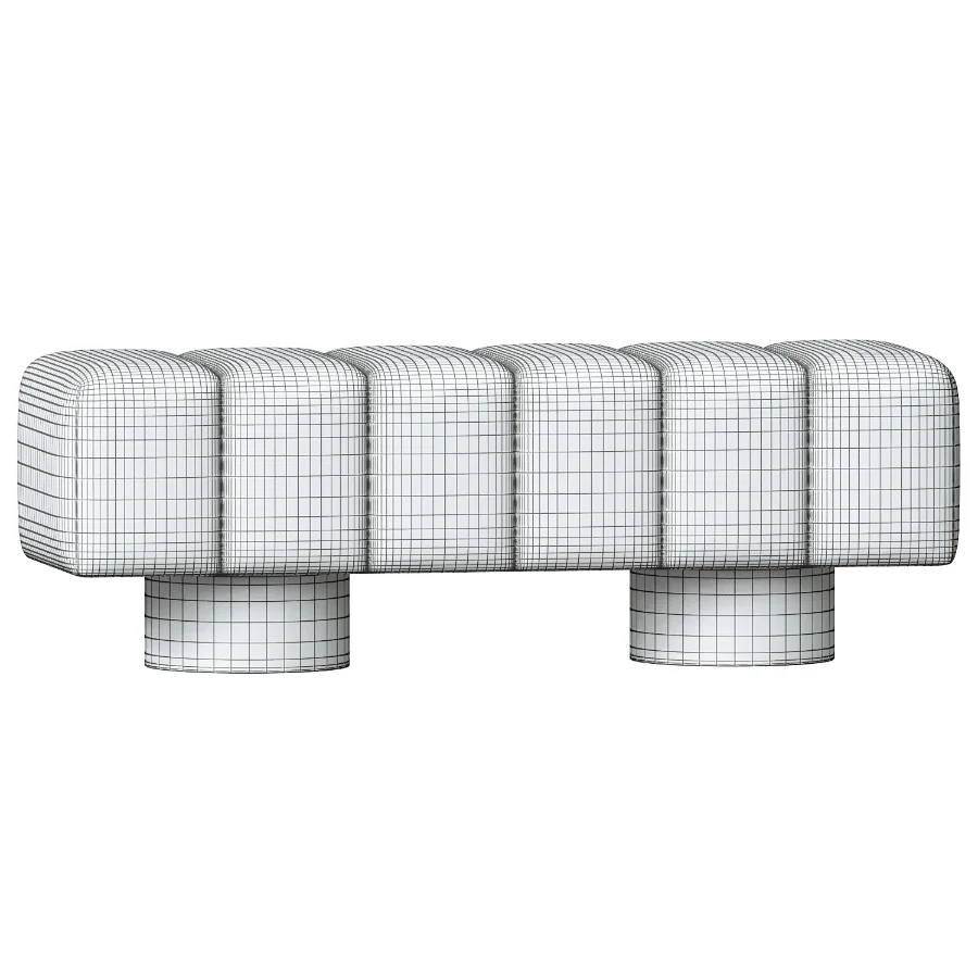 Marlon Dining Bench With Wooden Base - Image 1