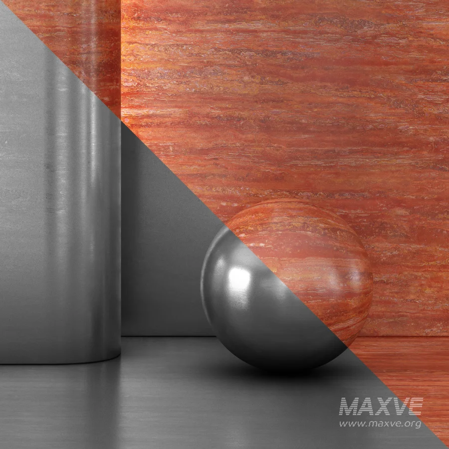 Red Travertine Vein Cut Material - Image 3