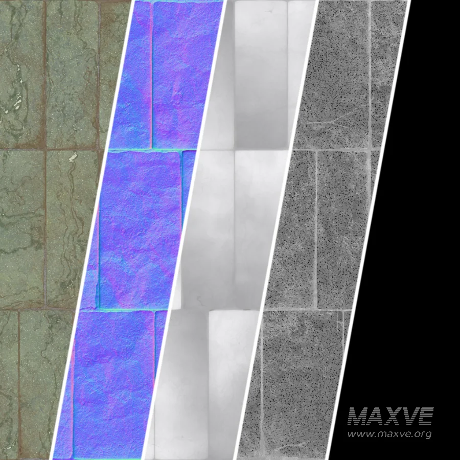 D313 Decorative Slat Stone wall – Sbsar Pbr 4k Seamless - Image 6