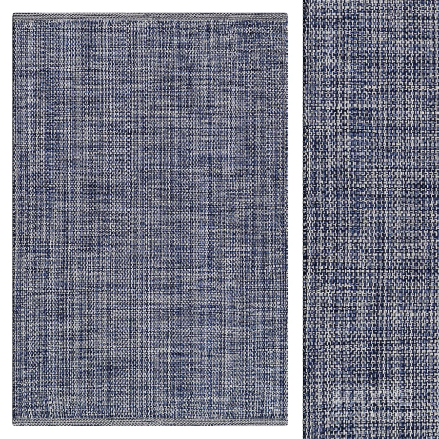 Fusion Blue Handwoven Indoor Outdoor Rug - Image 1