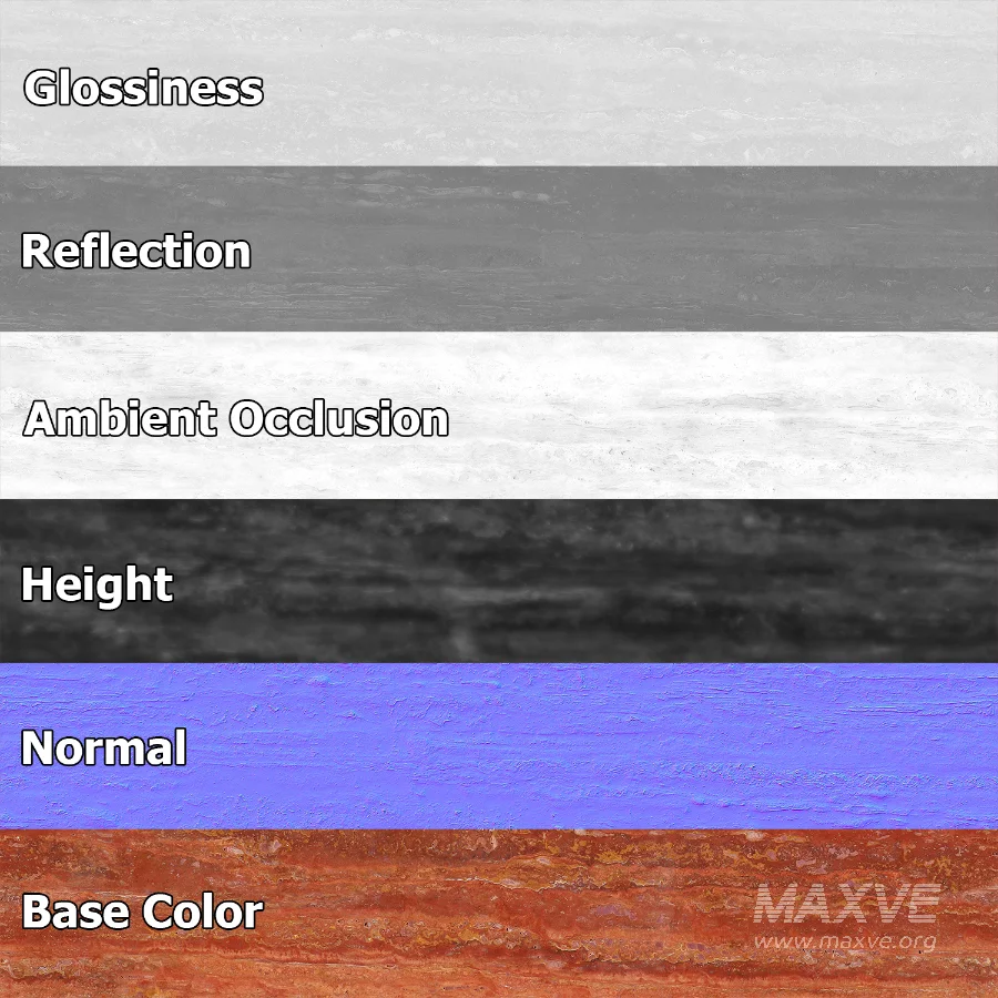 Red Travertine Vein Cut Material - Image 5