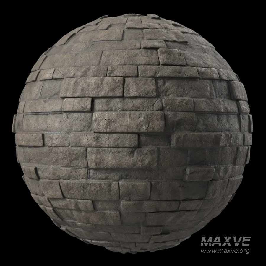 D316 Decorative Slat Stone wall – Sbsar Pbr 4k Seamless - Image 2