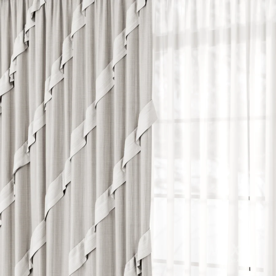 Silk and Cotton Curtain Set 105 - Image 4