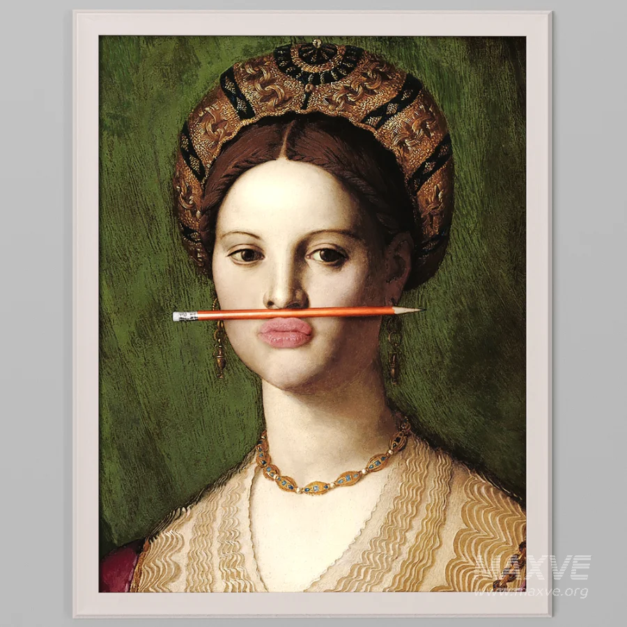 D169 the Orange Pencil Canvas Print - Image 2