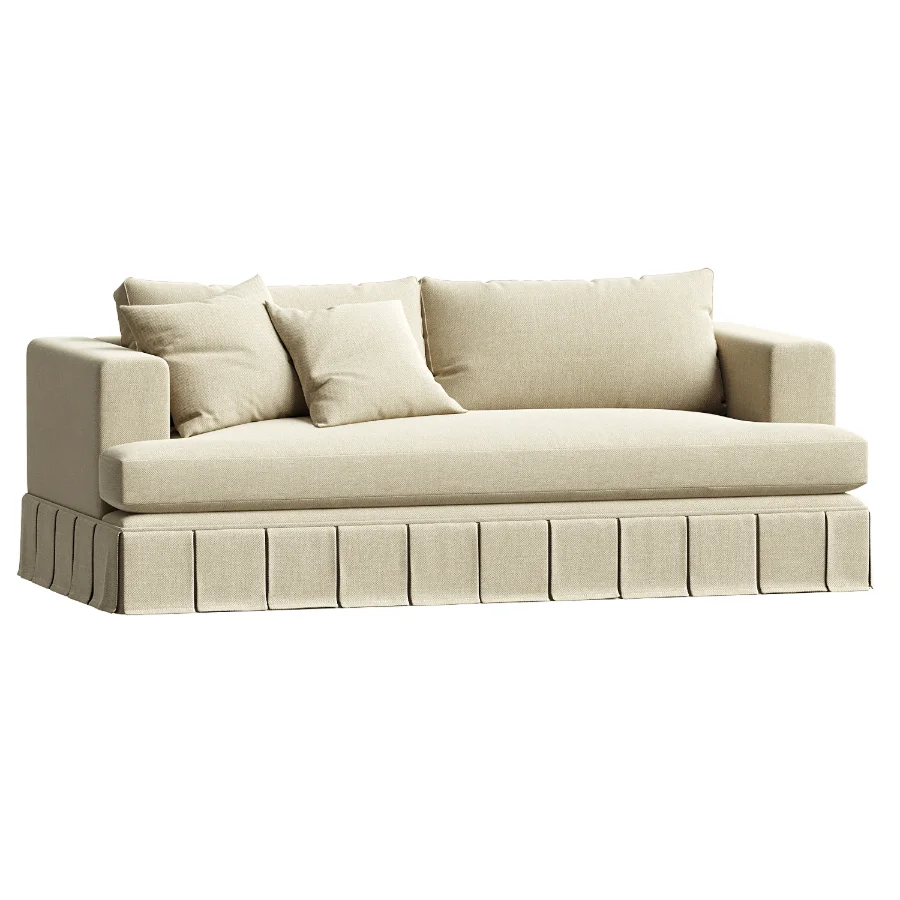 Norfolk Wide Arm Pleated Sofa - Image 3