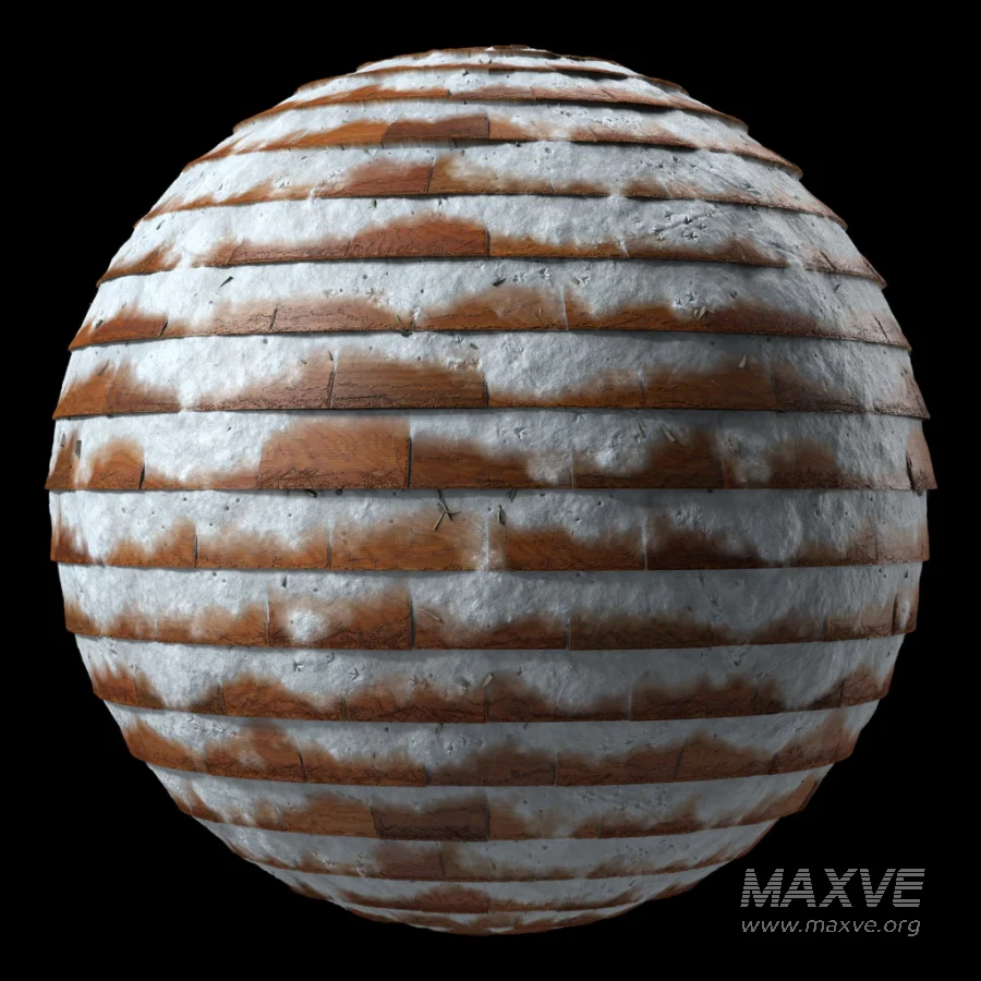 D261 Wood Roofing by Snow – Sbsar Seamless PBR 4k - Image 4