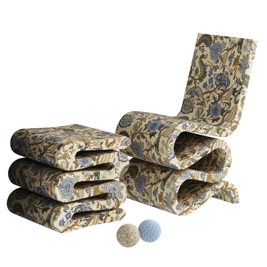 Wiggle Side Chair and Stool - Image 2