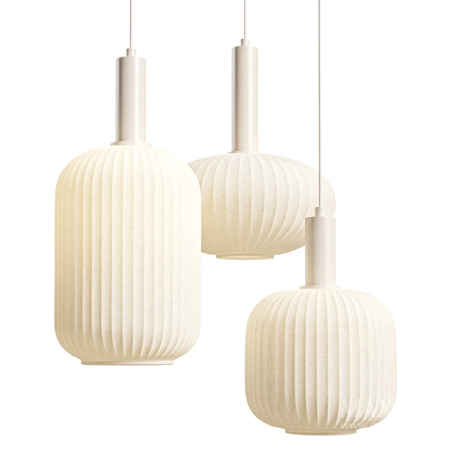 Cluster Pendelleuchte Candela aus Opalglas - Image 5