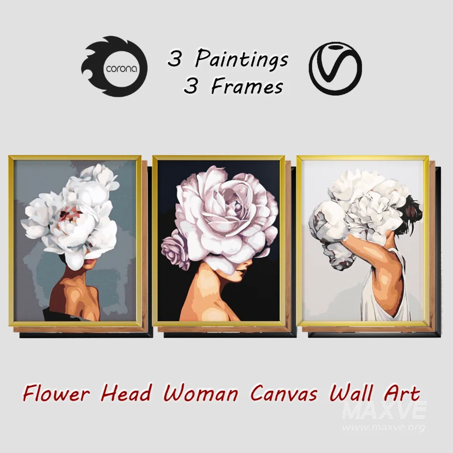 D145 27 Art Frames Flower Head And Feather Head - Image 5