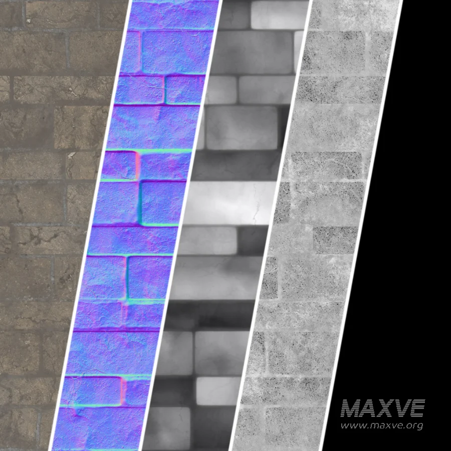 D316 Decorative Slat Stone wall – Sbsar Pbr 4k Seamless - Image 3