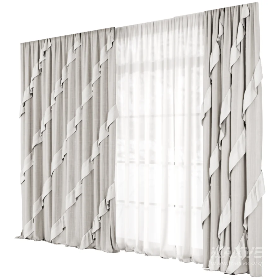 Silk and Cotton Curtain Set 105 - Image 1