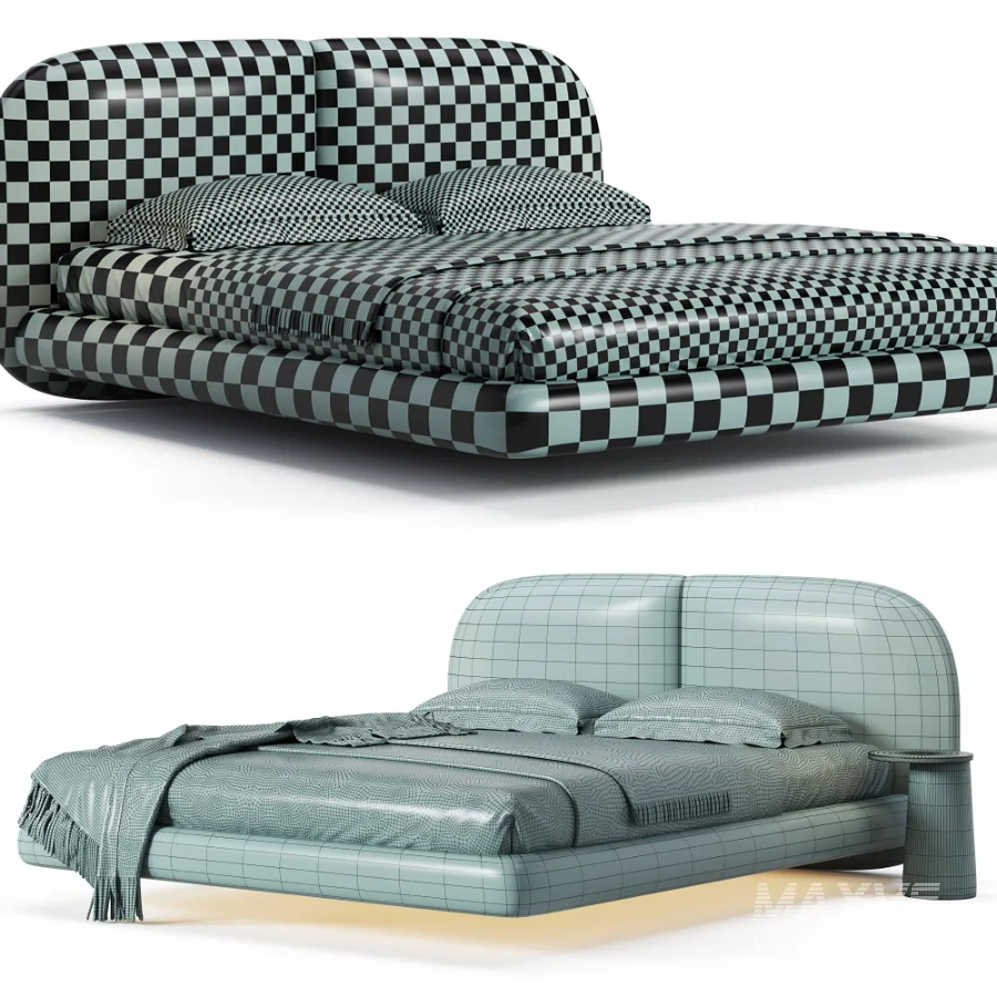 Garan Velvet Modern Floating Bed by Casaspace - Image 6