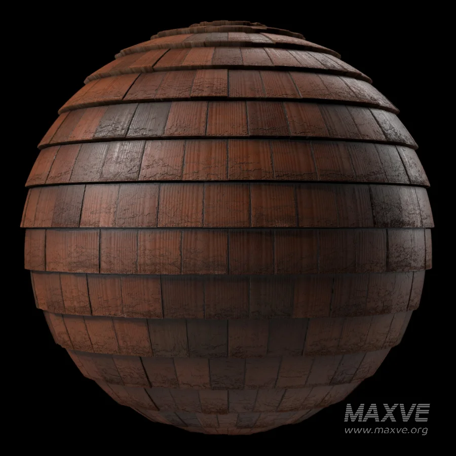 D262 Wood Roofing by Snow – Sbsar Seamless PBR 4k - Image 1